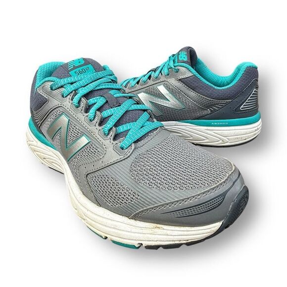 New Balance Women's 560 v7 Gray Teal Running Shoes Fitness Athletic Sneakers 10 - Picture 14 of 15